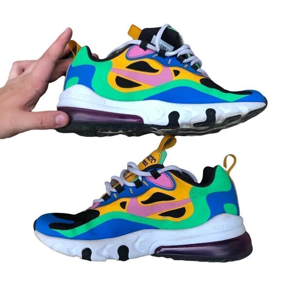 Rare 2019 Nike Air Max 270 React Magic Flamingo Size 6.5 - Picture 2 of 16